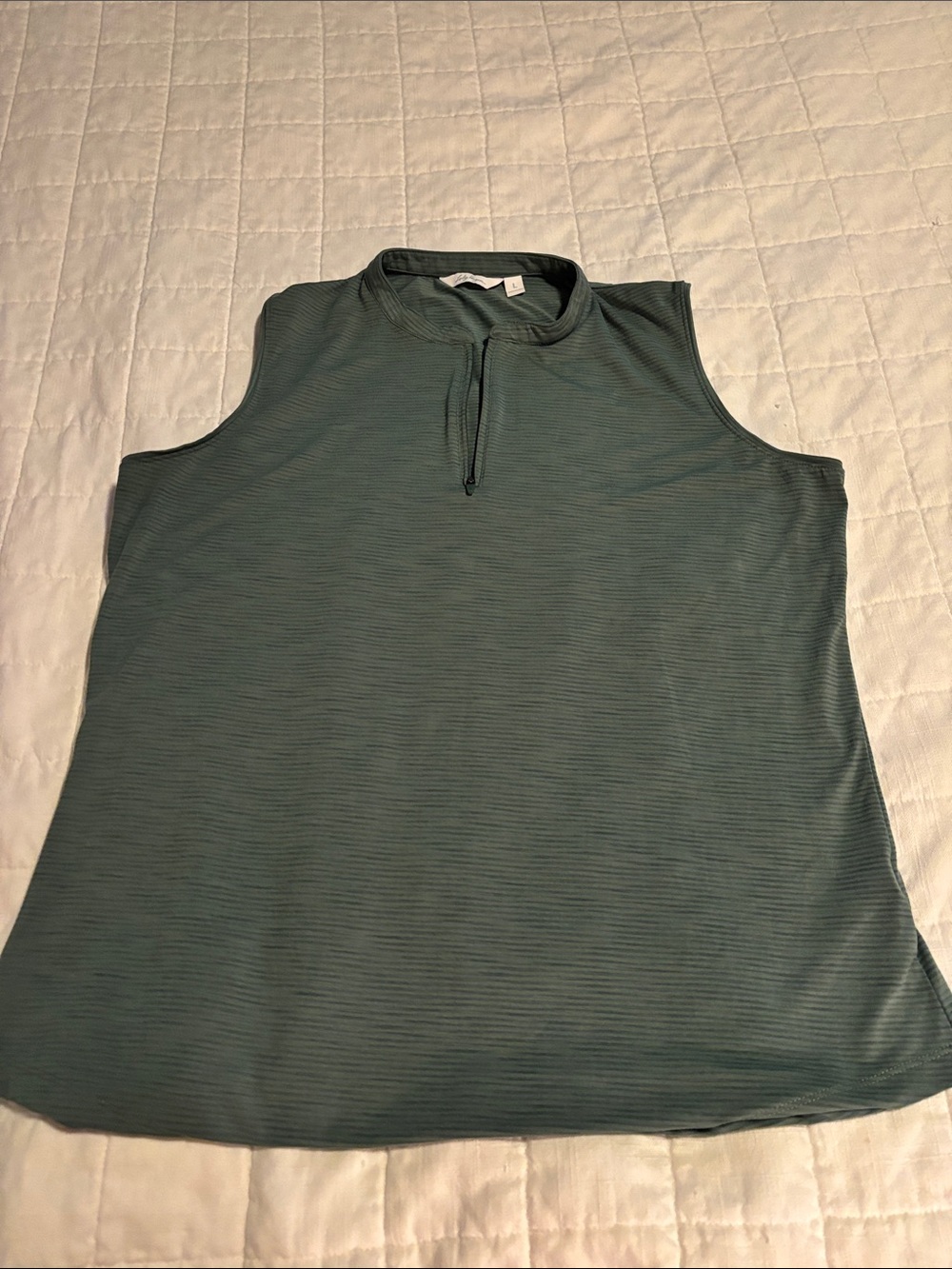 Lady Hagen Teal Mock Neck Sleeveless Tank